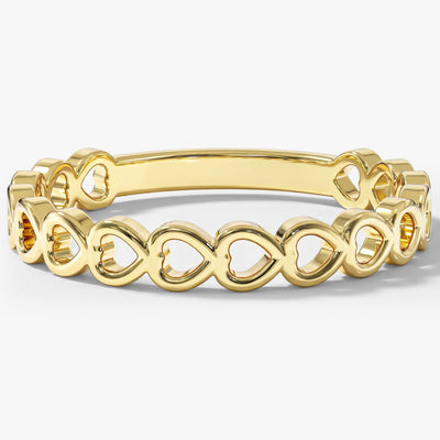 Half Eternity Heart Ring