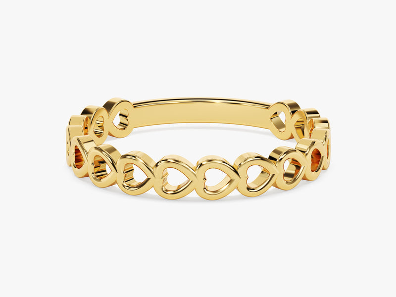 Half Eternity Heart Ring