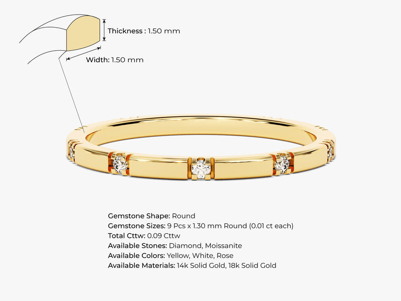 Pave Set Nine-Stone Ring