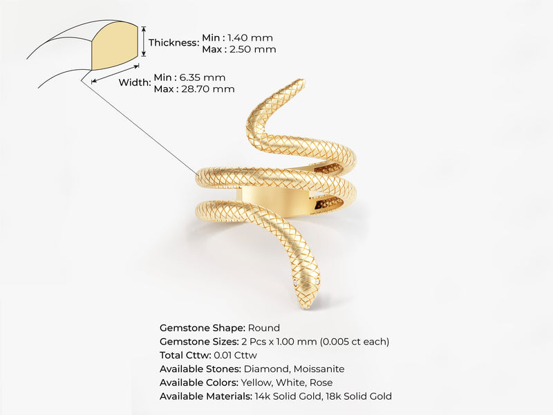 Bold Snake Ring