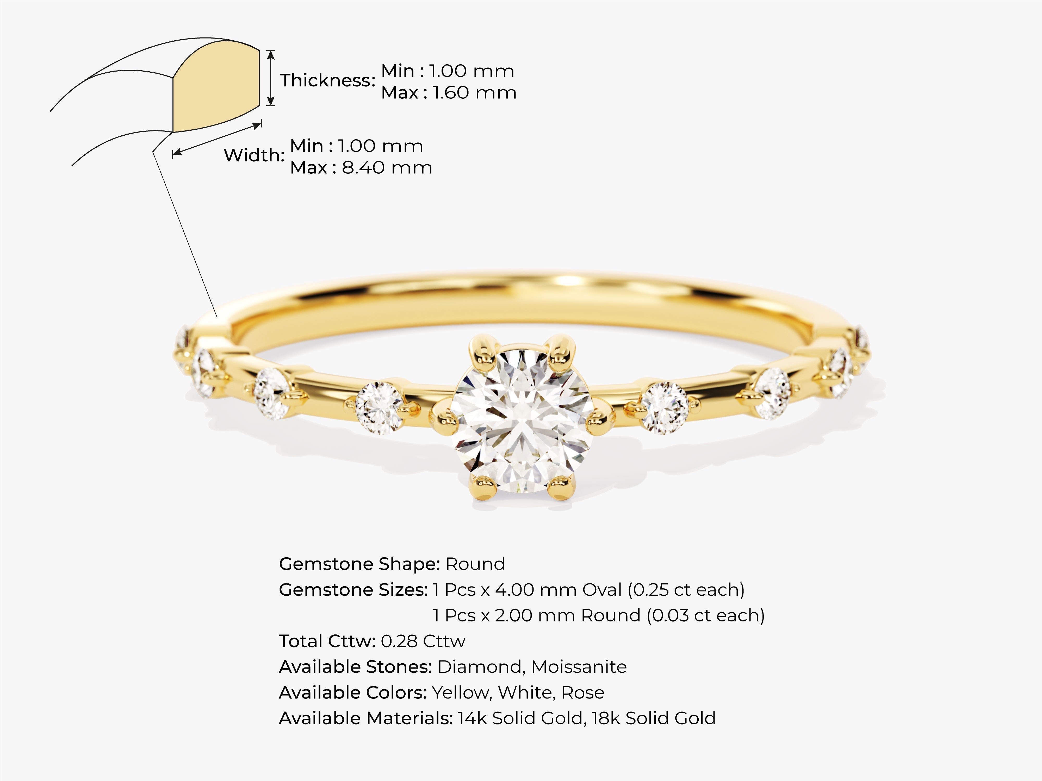 Half Eternity Distance Ring