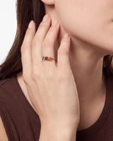 Round Cut Birthstone Family Ring