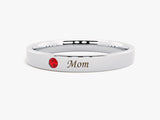 Mom ring with ruby gemstone, jewelry for mothers