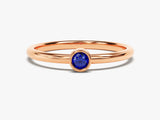 Bezel Set Round Birthstone Ring