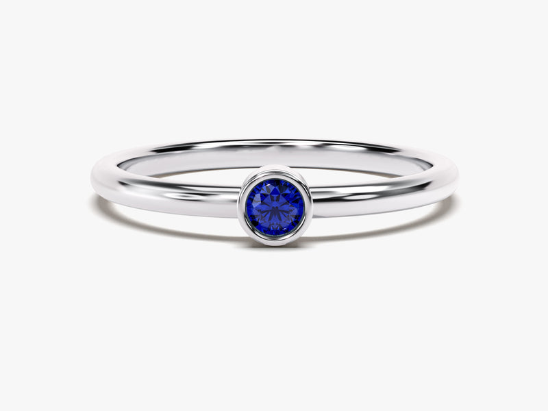 Bezel Set Round Birthstone Ring