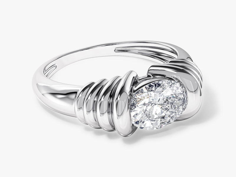 Bold Oval Cut Promise Ring
