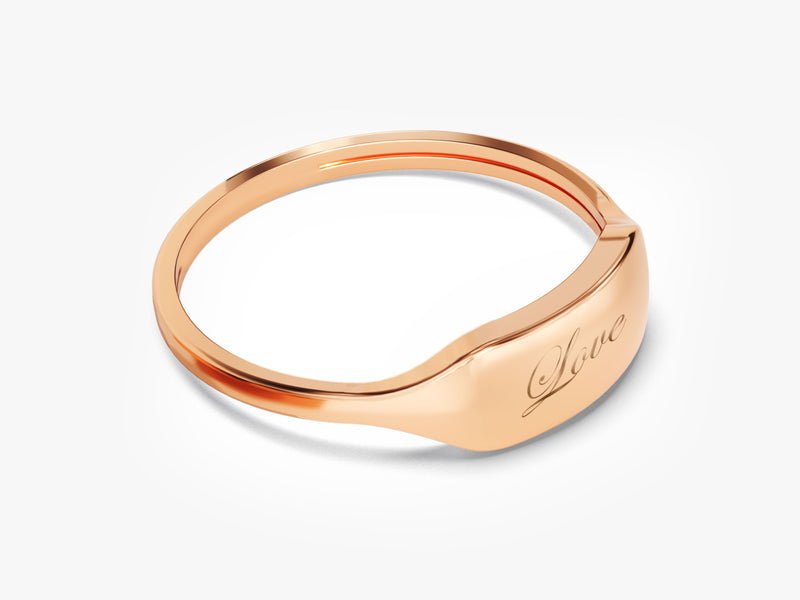 Dainty Personalized Signet Ring
