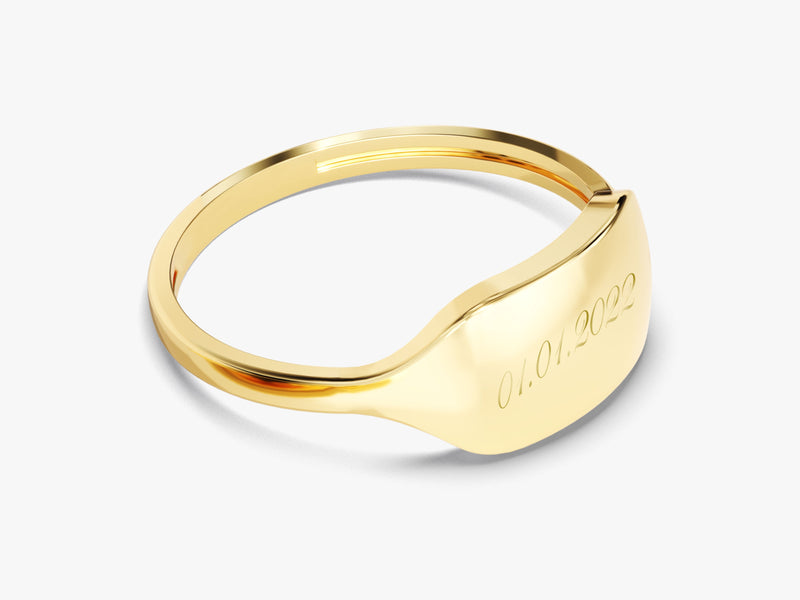 Dainty Personalized Signet Ring