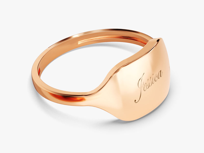 Dainty Personalized Signet Ring