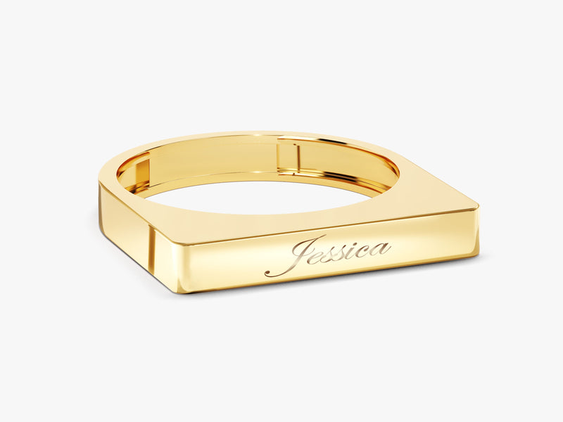 Elongated Rectangular Signet Ring