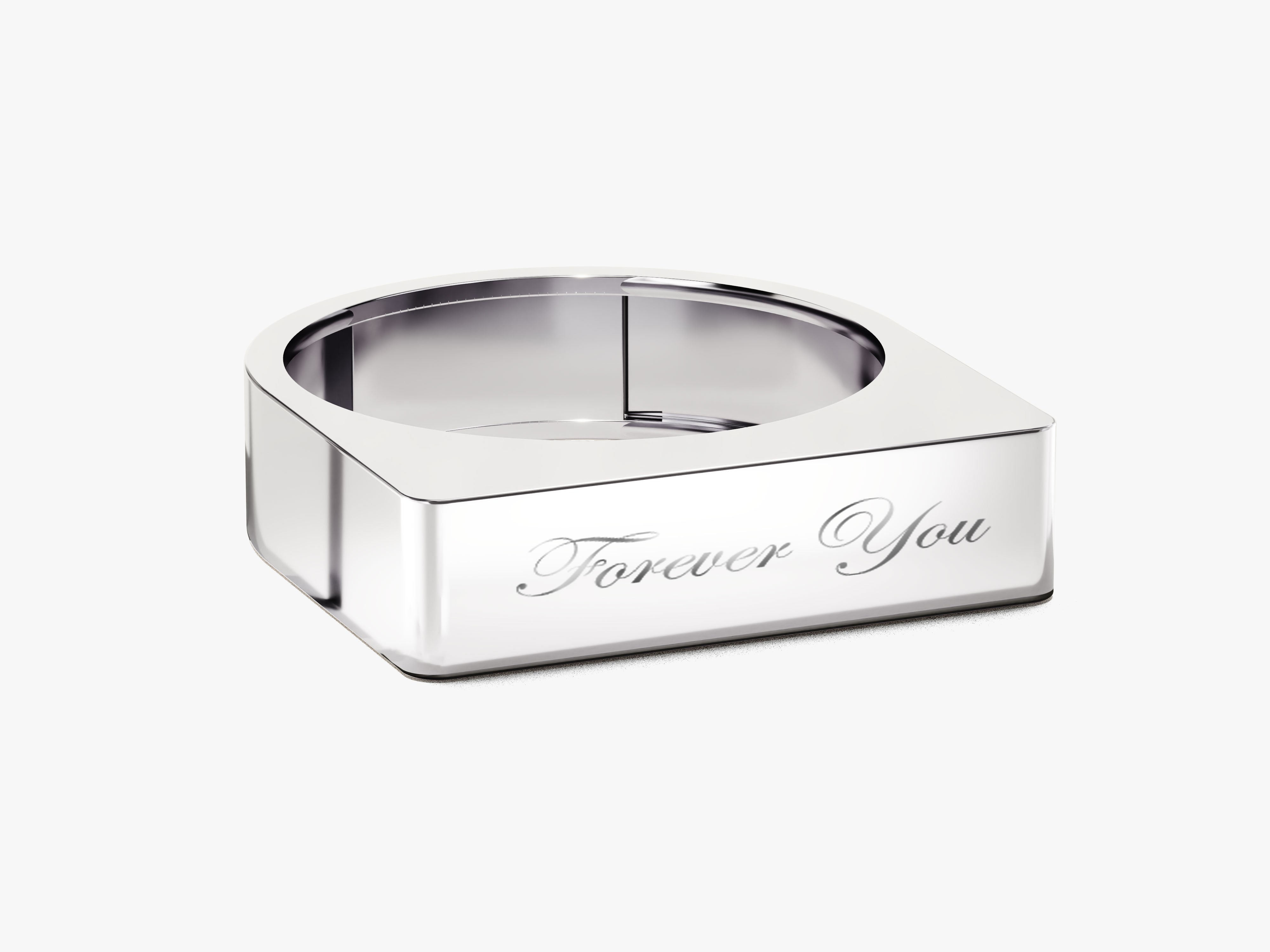 Elongated Rectangular Signet Ring