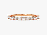 Rose gold baguette diamond eternity ring for jewelry company