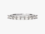 Diamond baguette eternity ring, fine jewelry for her