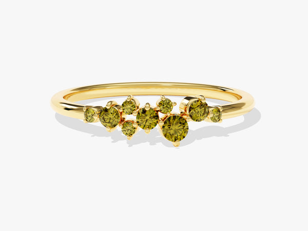 Floating Cluster Birthstone Ring