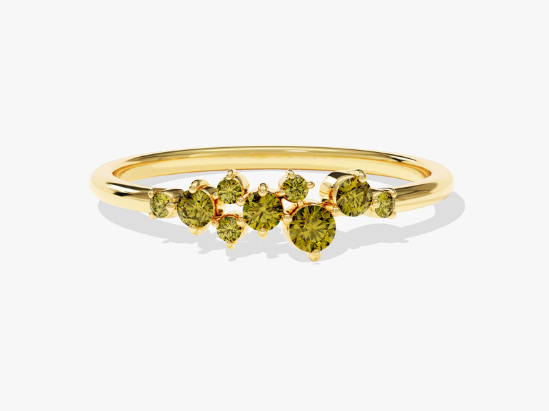 Floating Cluster Birthstone Ring