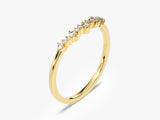Gold diamond band ring jewelry for women