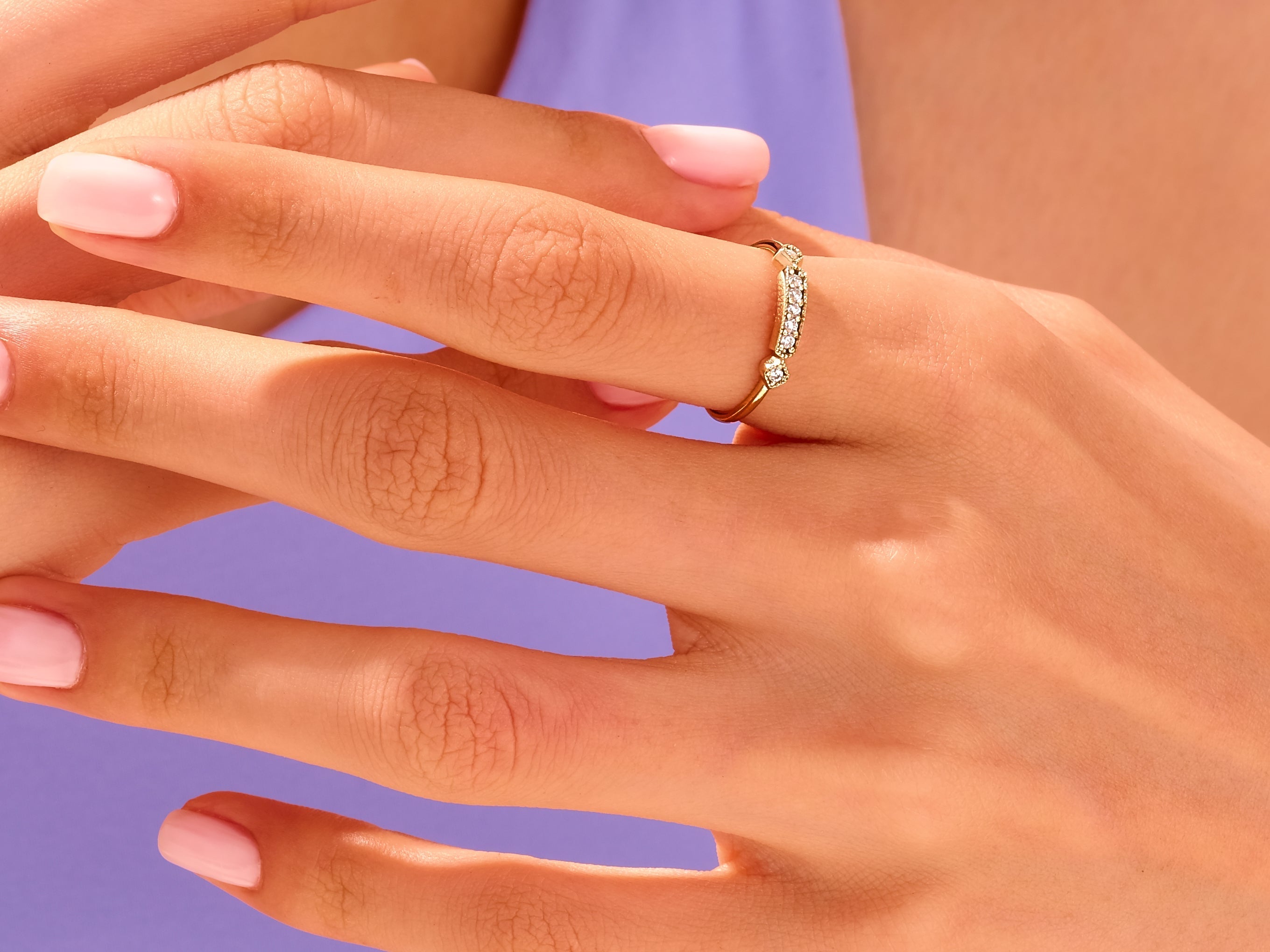 Art Deco Milgrain Ring