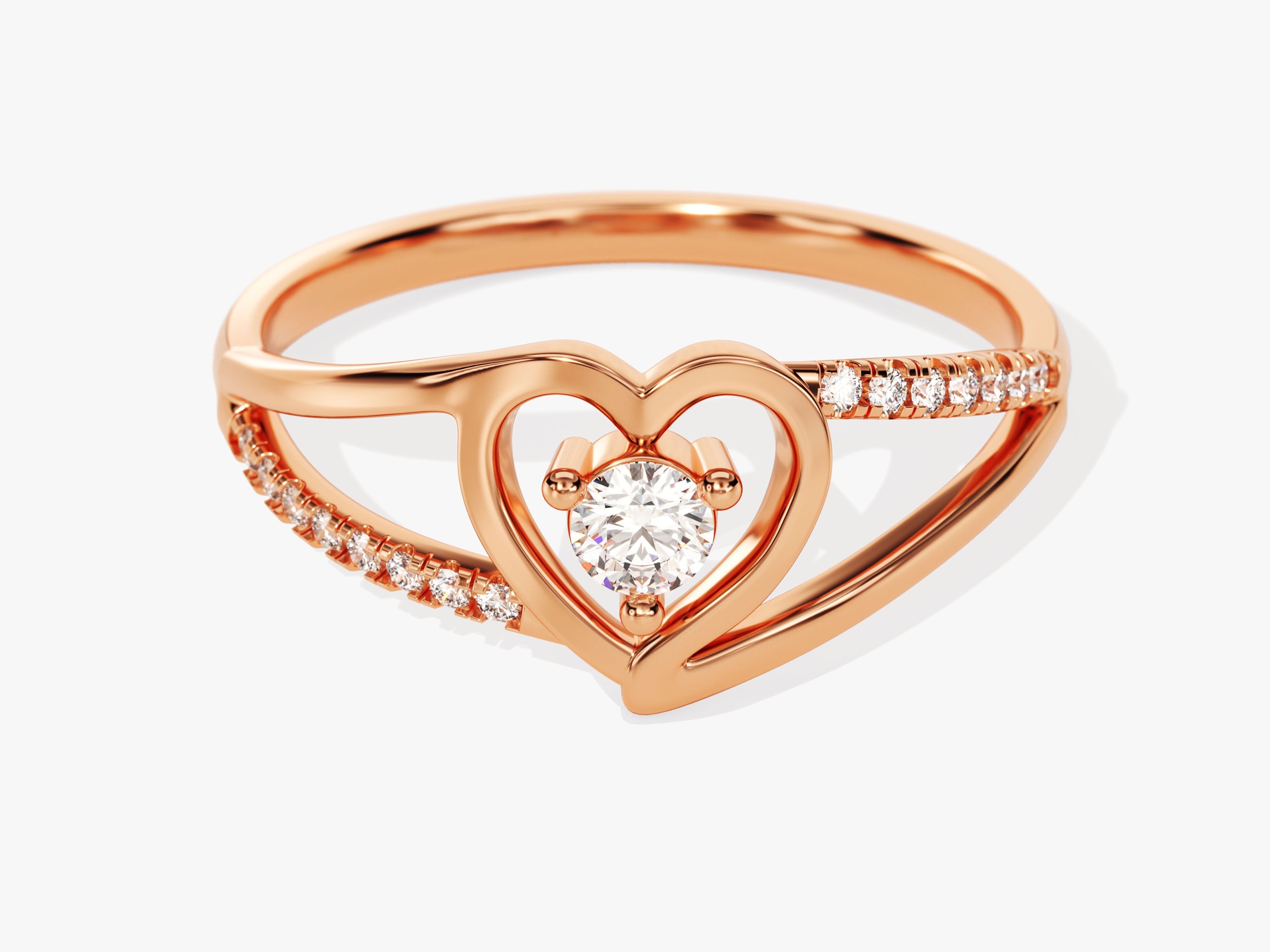 Split Shank Heart Ring