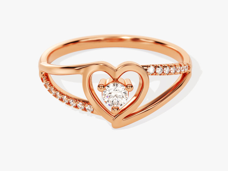 Split Shank Heart Ring