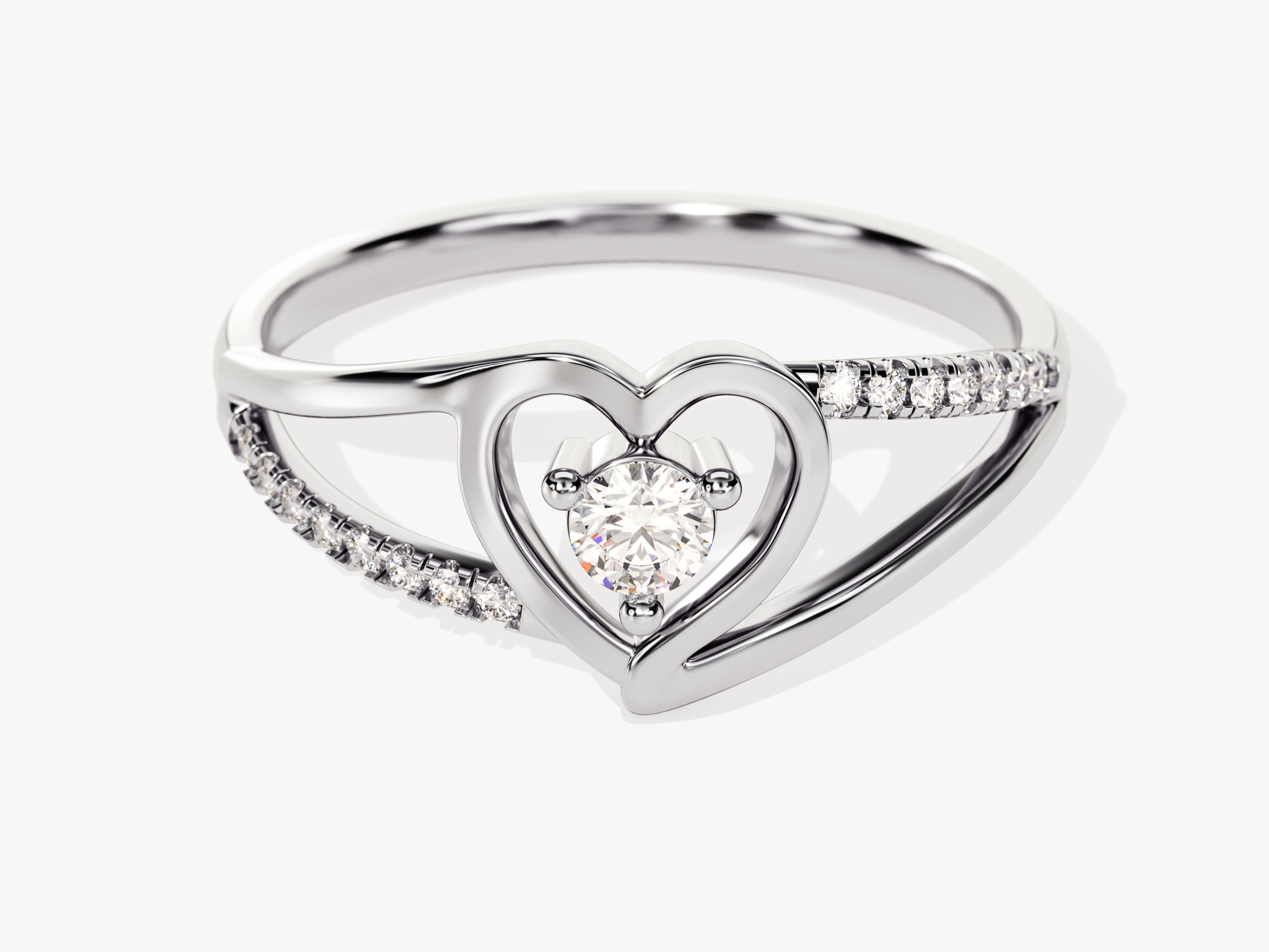 Split Shank Heart Ring