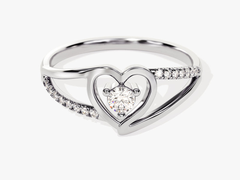 Split Shank Heart Ring