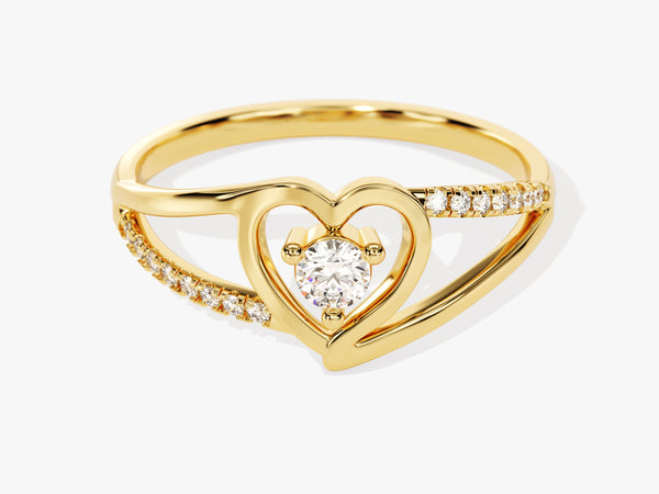 Split Shank Heart Ring