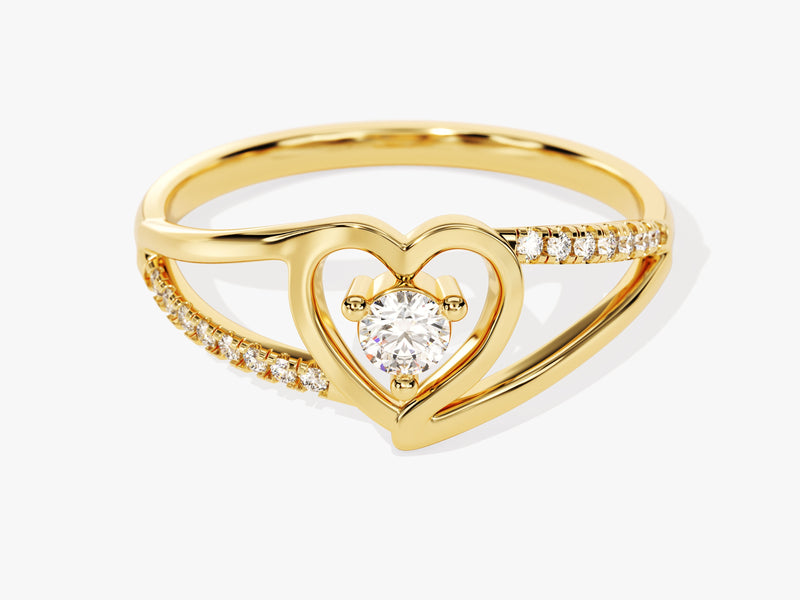Split Shank Heart Ring
