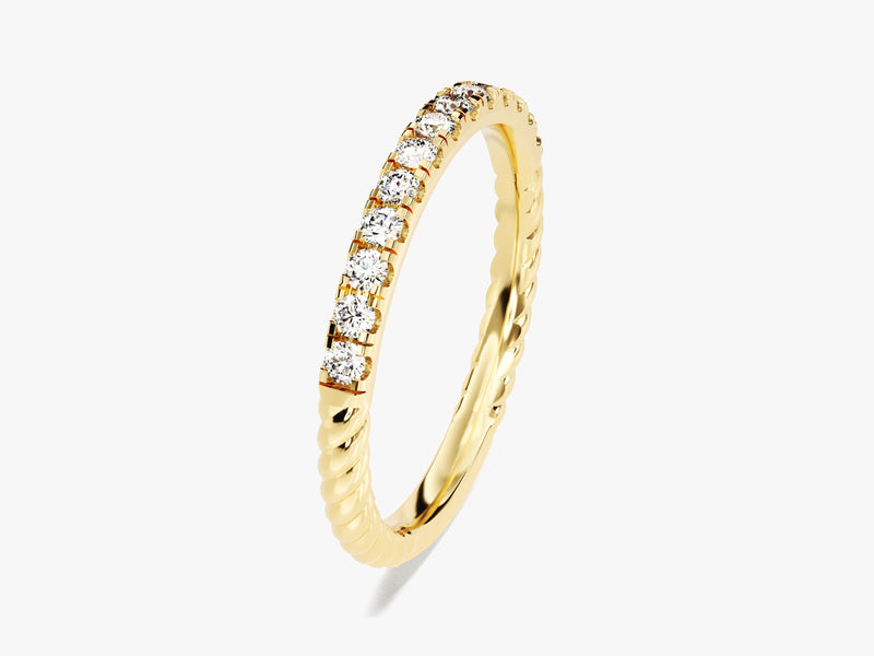 Twisted Pave Set Ring