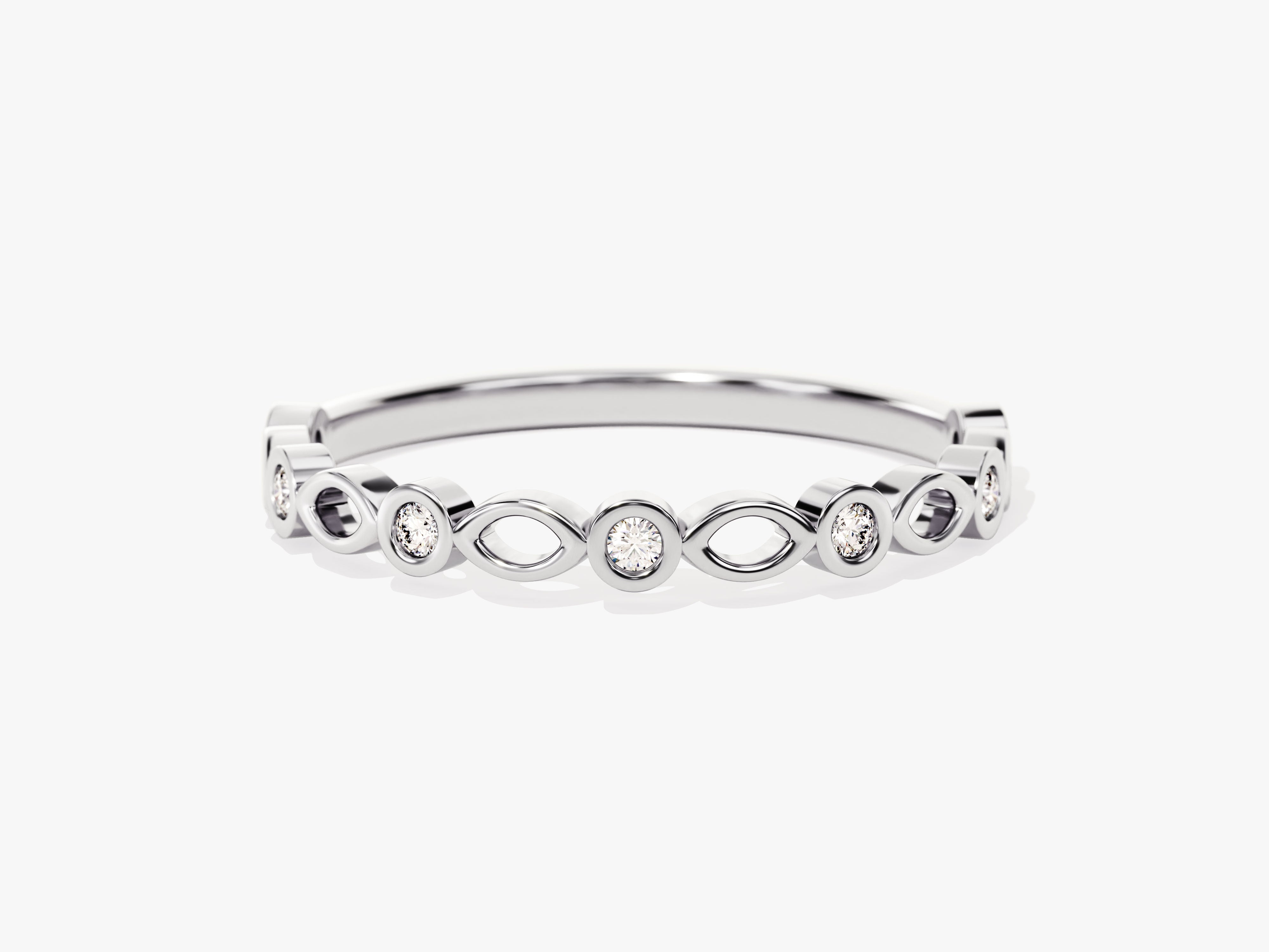Half Eternity Bezel Ring