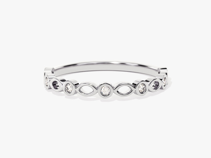 Half Eternity Bezel Ring