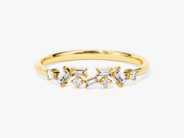 Floating Baguette Cluster Ring