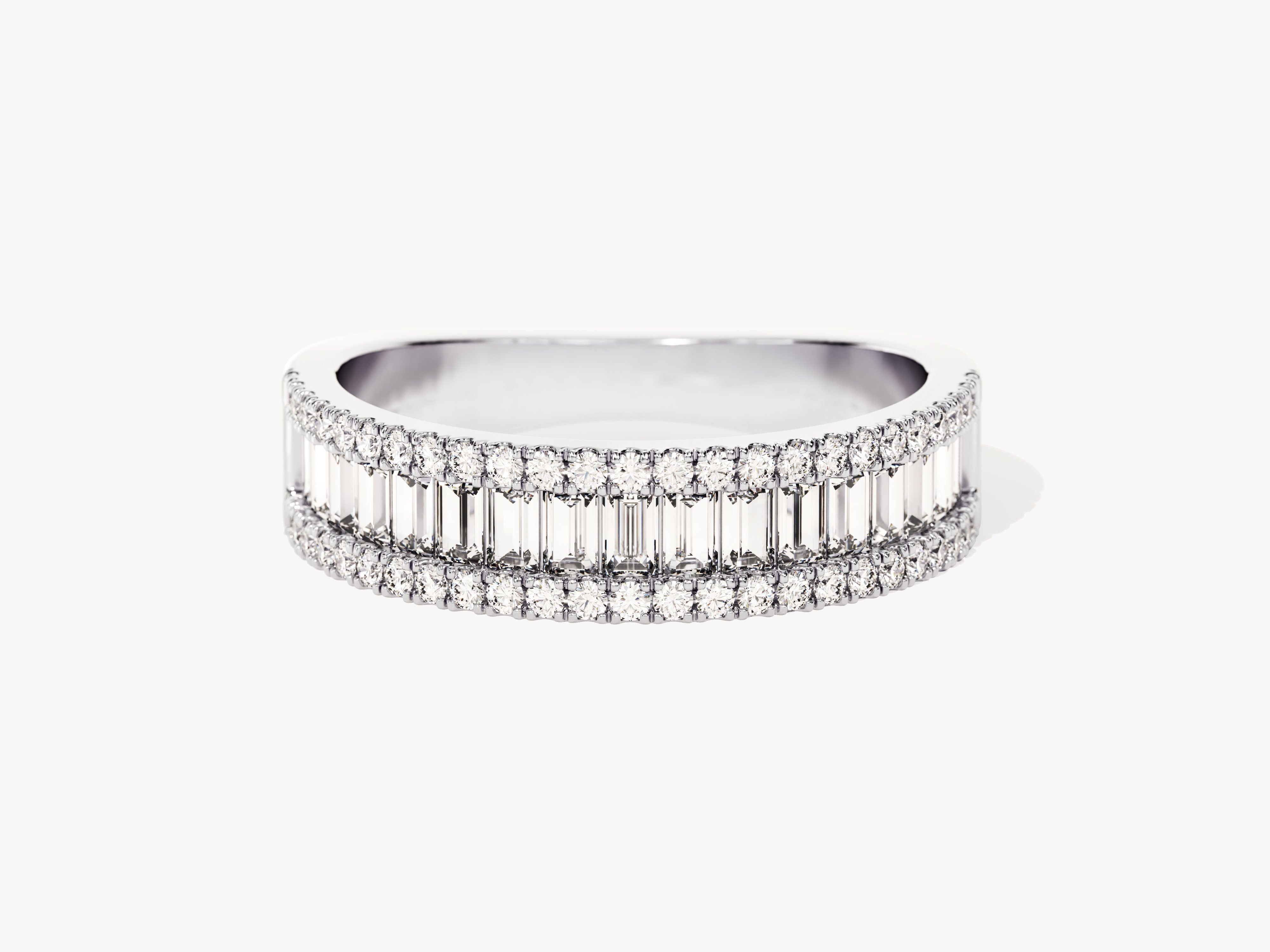 Half Eternity Baguette and Round Ring
