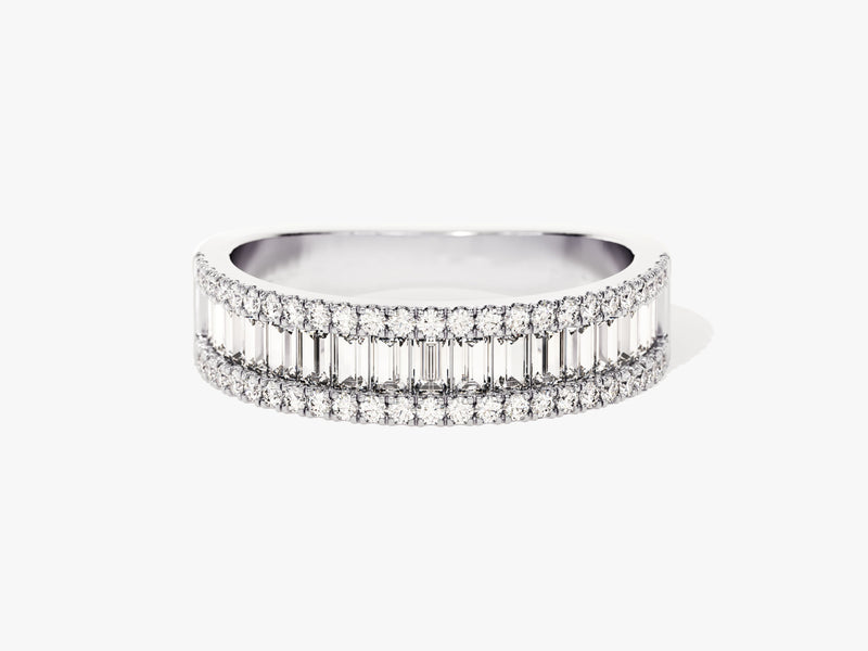 Half Eternity Baguette and Round Ring