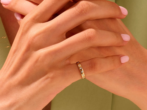 Star Half Eternity Ring