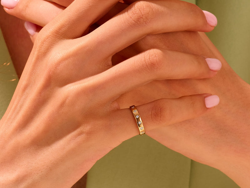 Star Half Eternity Ring