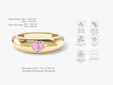 Flush Set Heart Cut Bold Promise Ring