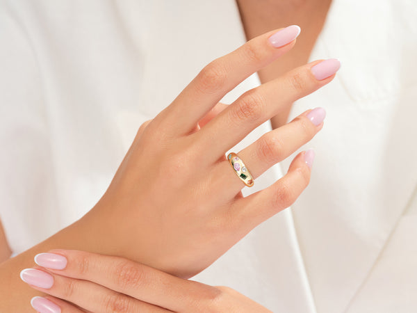 Vintage Multi Stone Promise Ring