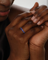Oval Cut Birthstone Eternity Ring