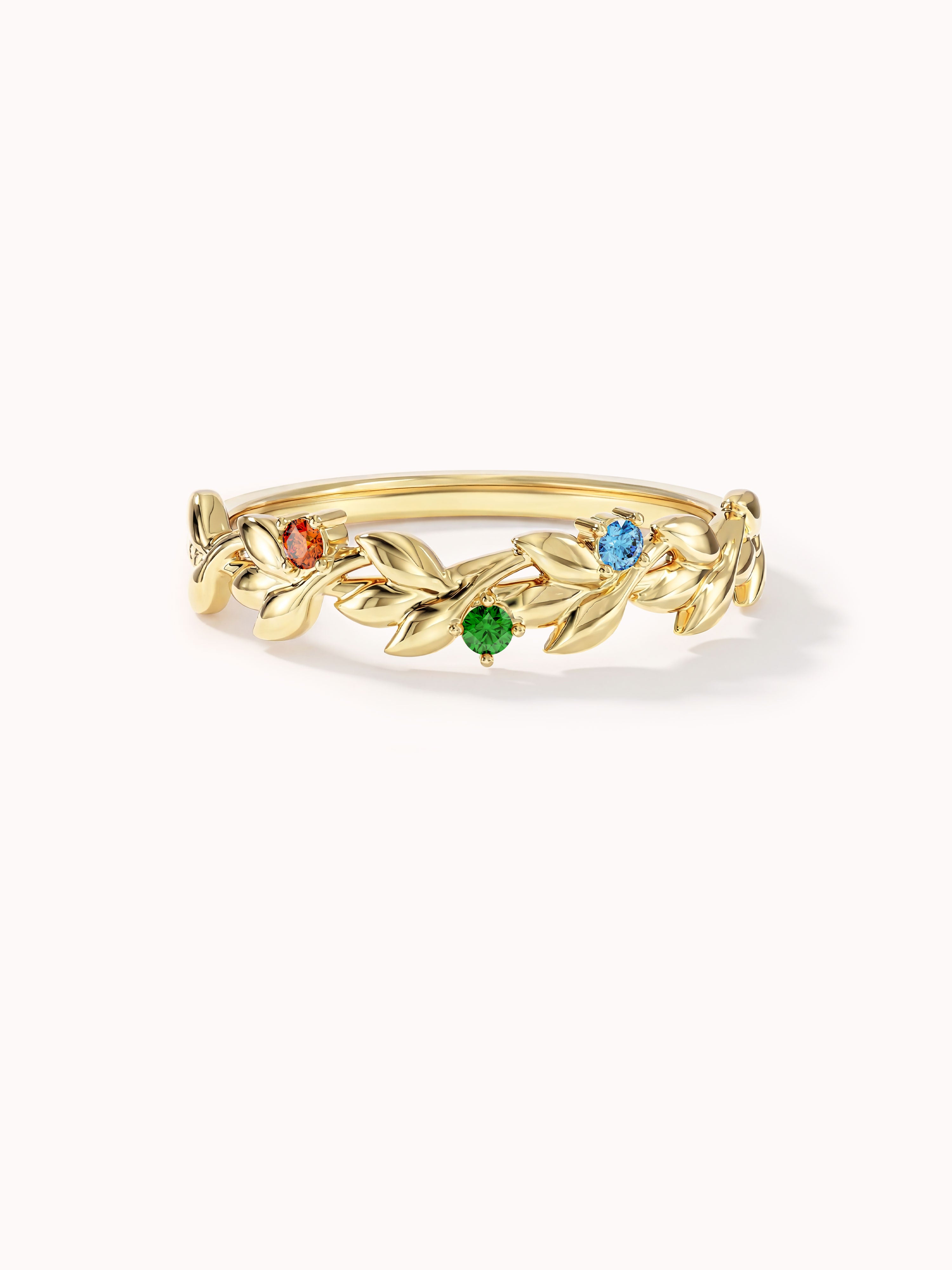 Floral Multi Birthstone Ring