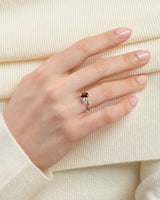 Heart and Pear Toi et Moi Birthstone Ring