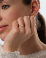 Asymmetric Chevron Wedding Band (0.30 CT TW)
