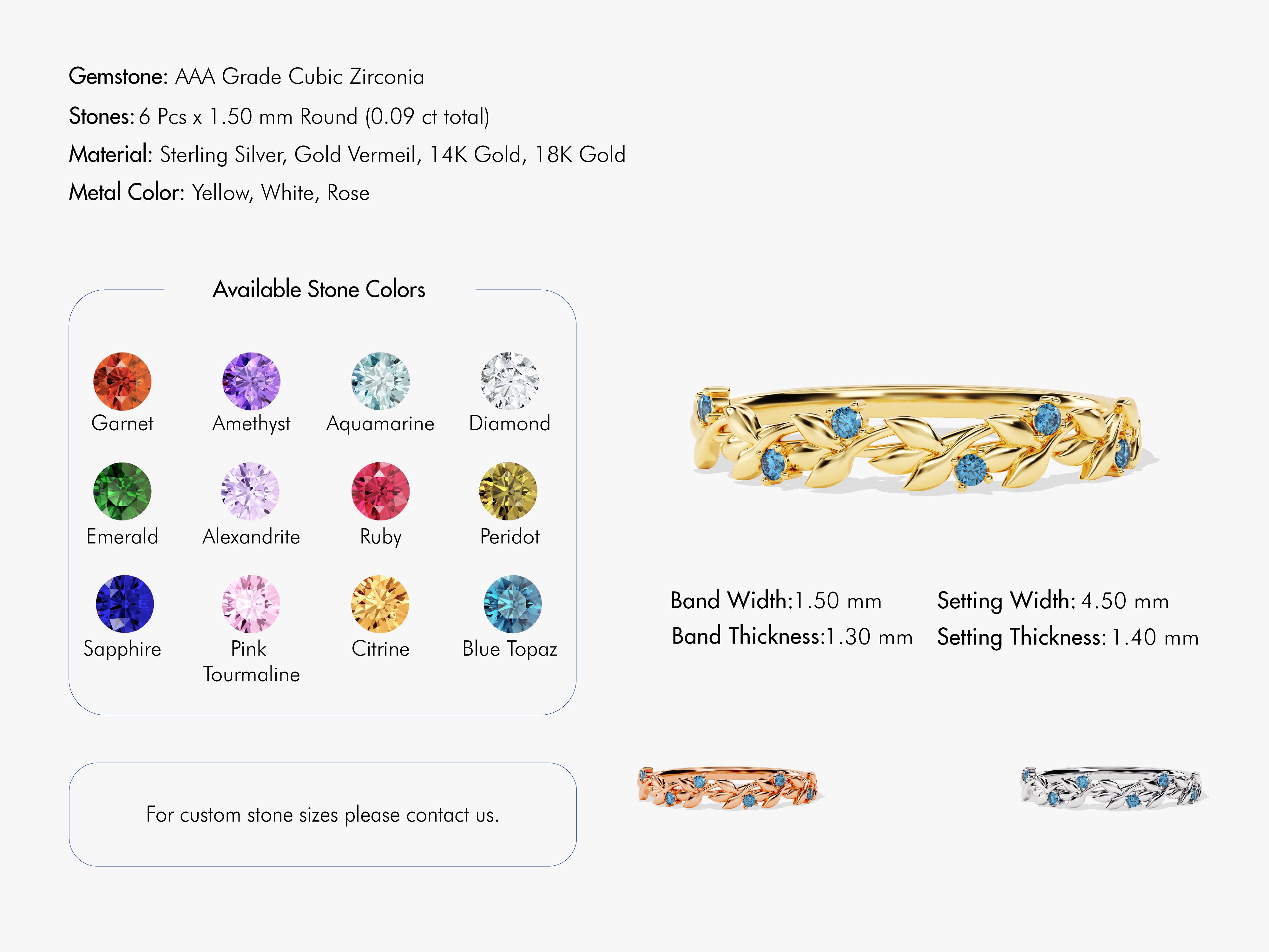 Mother's Floral Birthstone Ring in 14k Solid Gold