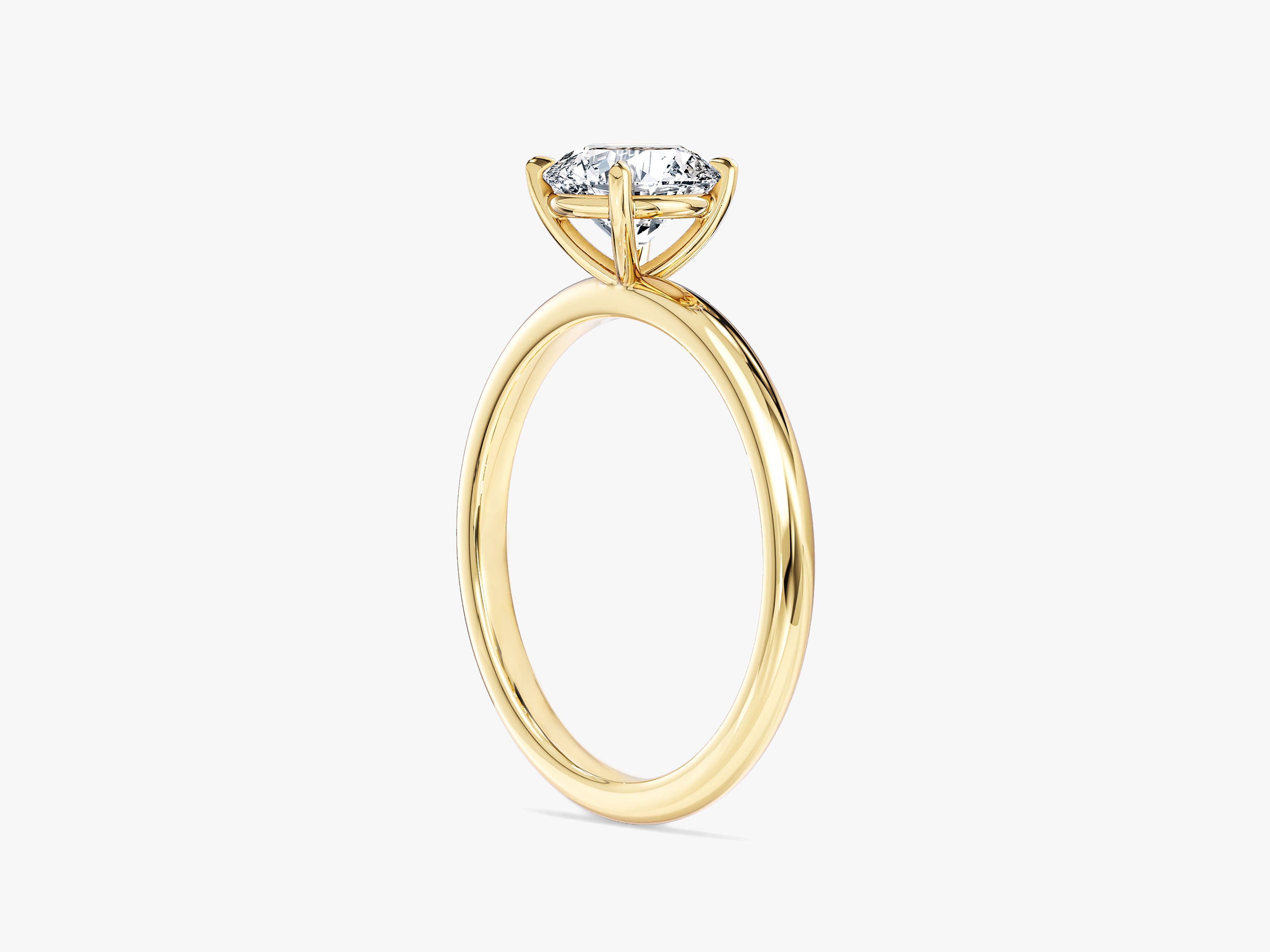 4-Prong Solitaire Round Cut Moissanite Engagement Ring (1.00 CT)