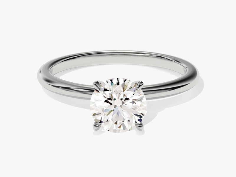 4-Prong Solitaire Round Cut Moissanite Engagement Ring (1.00 CT)