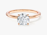 4-Prong Solitaire Round Cut Moissanite Engagement Ring (1.00 CT)