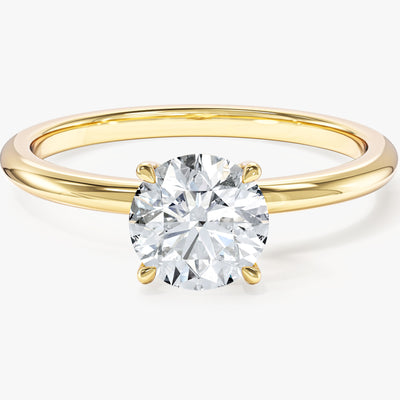 4-Prong Solitaire Round Cut Moissanite Engagement Ring (1.00 CT)