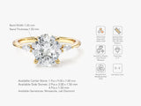 Cluster Accent Oval Cut Moissanite Engagement Ring (2.00 CT)