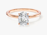 4-Prong Solitaire Oval Cut Lab Grown Diamond Engagement Ring (1.00 CT)