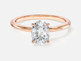 4-Prong Solitaire Oval Cut Moissanite Engagement Ring (1.00 CT)