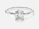 4-Prong Solitaire Oval Cut Moissanite Engagement Ring (1.00 CT)